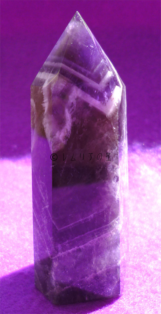 パープルフローライト原石、蛍石紫水晶、レインボークォーツ、虹入り水晶、ファントム240