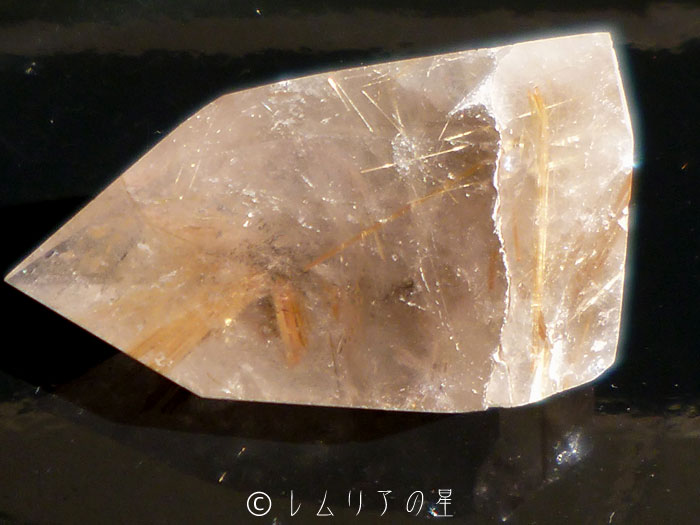 太陽放射 ゴールド タイチンルチルクォーツ｜rutile quartz｜14