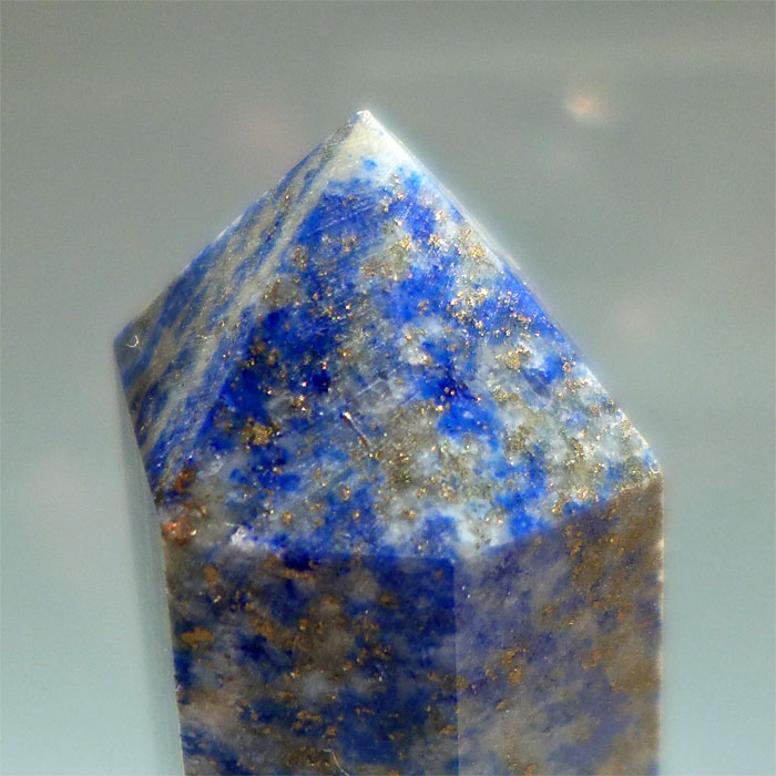 天然石ラピスラズリ水晶ポイントクリスタル（瑠璃水晶六角柱）302