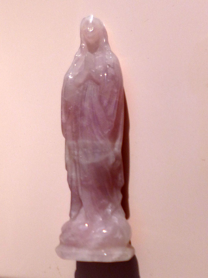 画像4: ローズクォーツ 女神 マリア様 水晶 カーヴィング（マリア カービング）001｜dragon carving｜04
